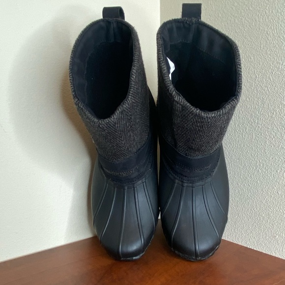 CHOOKA Step-In Duck Herringbone Boots, Women’s 9, Matte Black - Picture 2 of 13